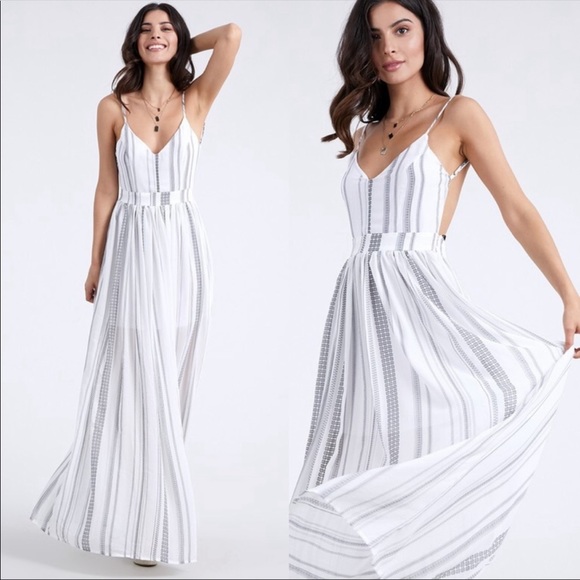 Hey U Dresses & Skirts - Striped Maxi Dress